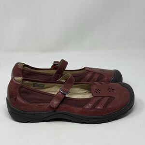 Keen Paradise Mary Jane Shoes Womens 11 Burgundy Leather Casual Comfort Office